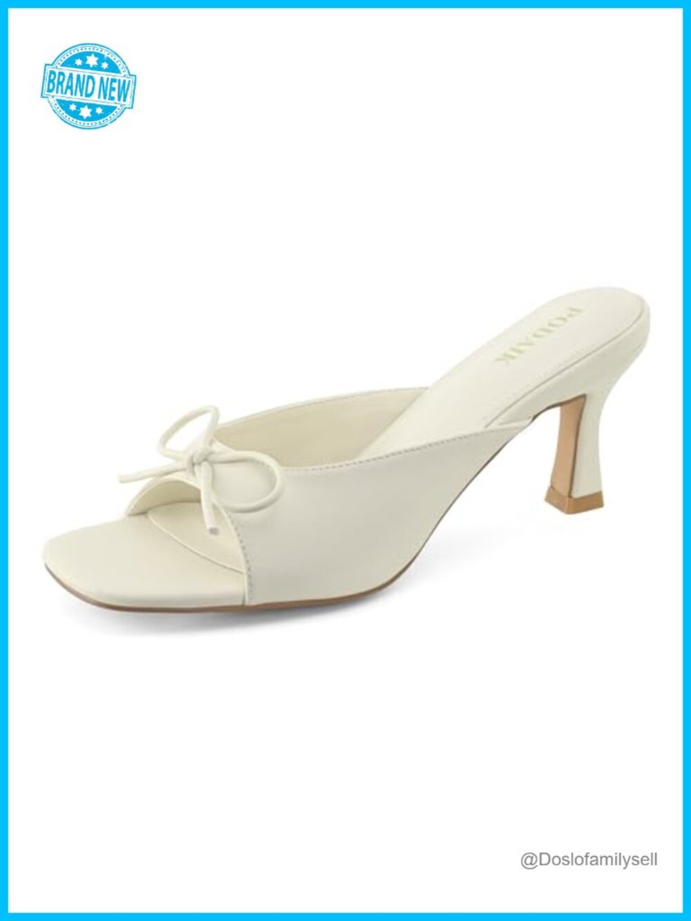 Kitten Heels Slip On Bow Mules Square Open Toe Dress Party Sandals